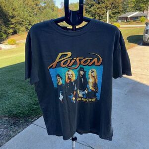 Poison Talk Dirty to Me Vintage Concert T-Shirt Men's XL Black